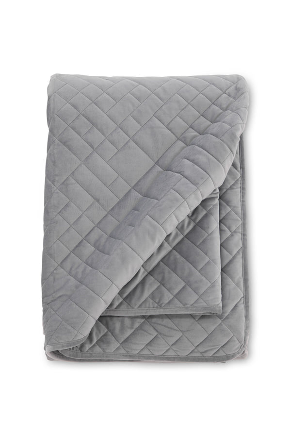 Överkast JILLY Polyester 80x150cm-Ljusgrå