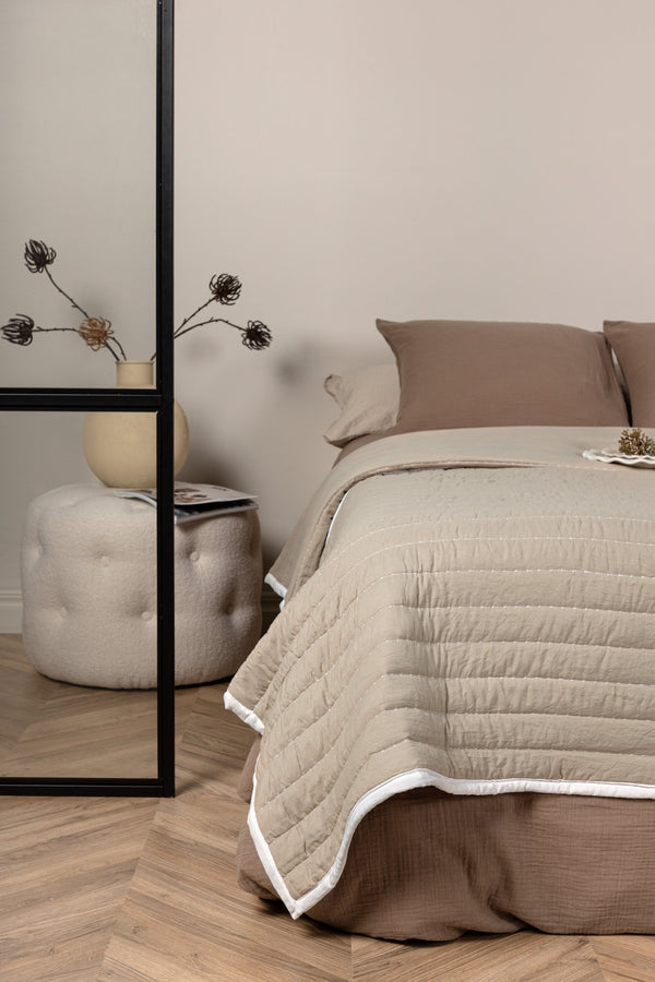 Överkast JUNI Polyester 180x260cm-Beige