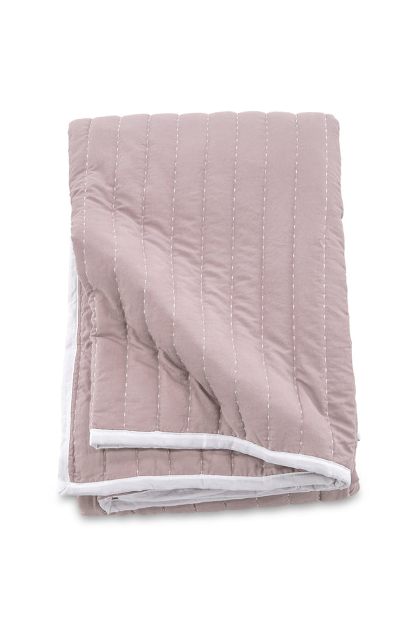 Överkast JUNI Polyester 260x260cm-Gammelrosa