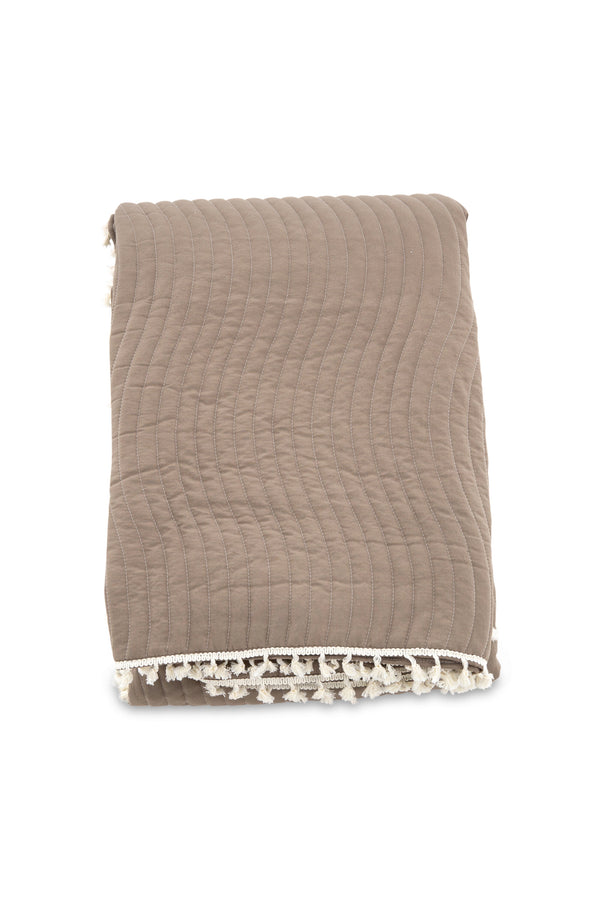 Överkast LIAS Polyester 260x260cm-Brun