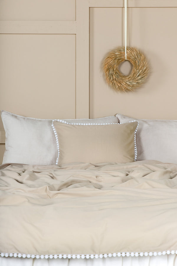 Påslakanset LIVIA Bomnull 200x150cm-Beige
