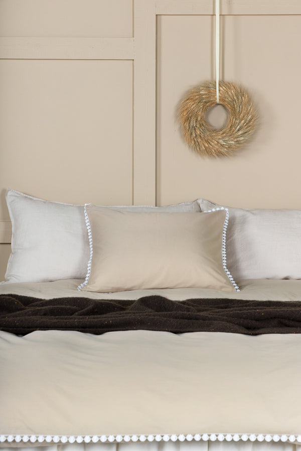 Påslakanset LIVIA Bomnull 200x150cm-Beige