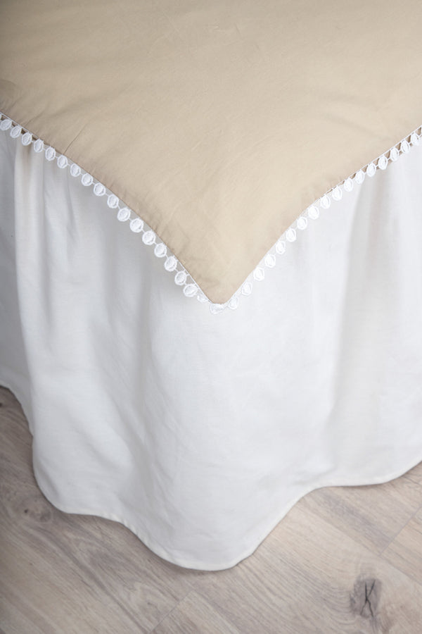Påslakanset LIVIA Bomnull 200x150cm-Beige