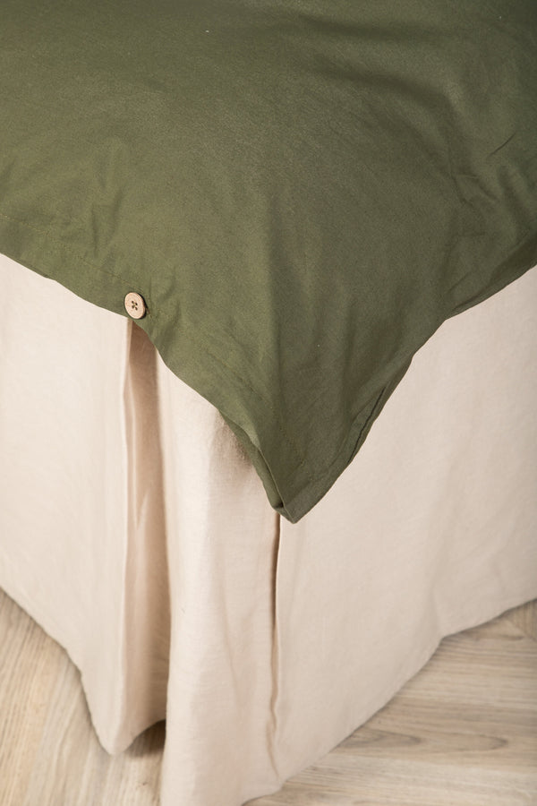 Påslakanset JOAR Bomnull 200x150cm-Moss grön