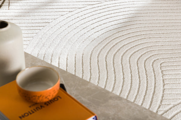 Rectangular Carpet VINCE Polypropylene 290*200 White