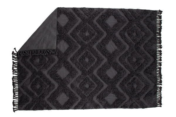 Rectangular rug HILMA Cotton 350x250cm-Dark grey