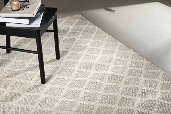 Rektangulär matta CLOUDY Ull 300x200cm-Off-white