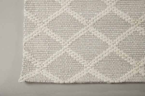 Rektangulär matta CLOUDY Ull 300x200cm-Off-white