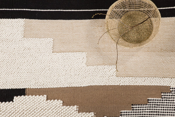 Rectangular rug ASTON Wool 350x250cm-Brown