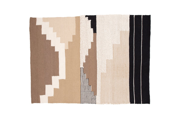 Rectangular rug ASTON Wool 350x250cm-Brown