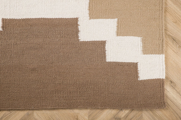 Rectangular rug ASTON Wool 350x250cm-Brown