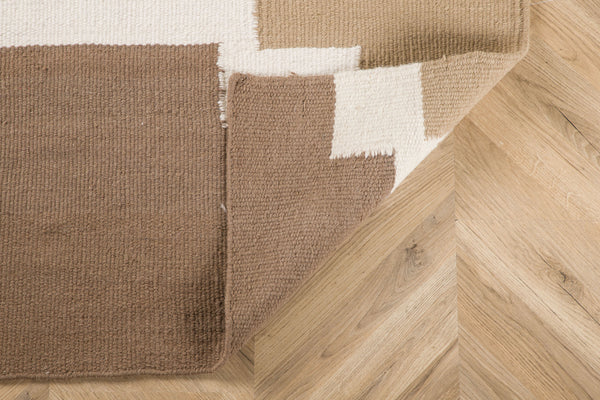 Rectangular rug ASTON Wool 350x250cm-Brown