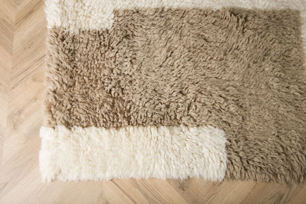 Rektangulär matta NESTOR Ull 300x200cm-Vit