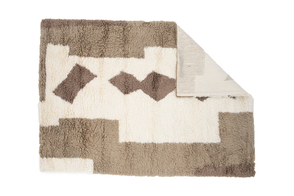 Rectangular rug NESTOR Wool 350x250cm-White