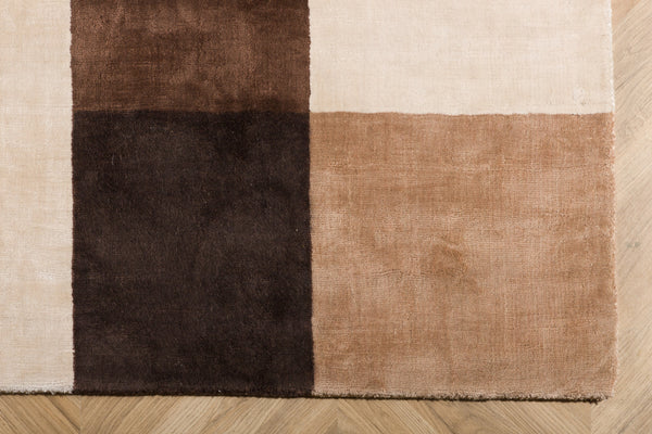 Rectangular rug ARVID Viscose 350x250cm-Brown