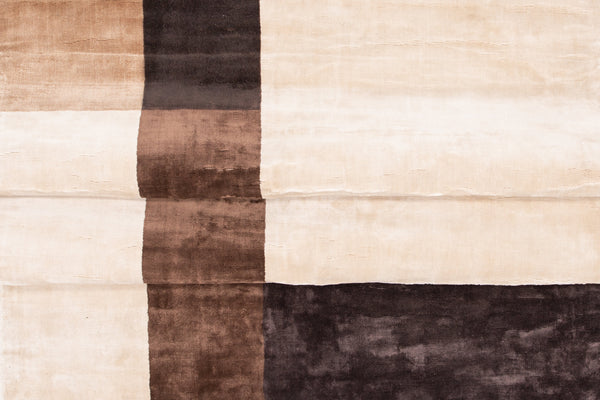 Rectangular rug ARVID Viscose 350x250cm-Brown