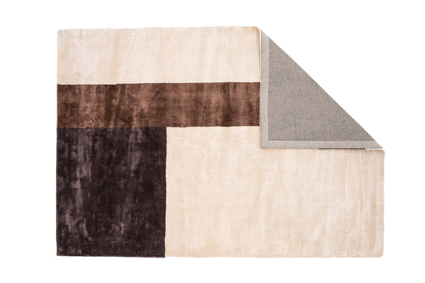 Rektangulär matta ARVID Viskos 230x160cm-Brun