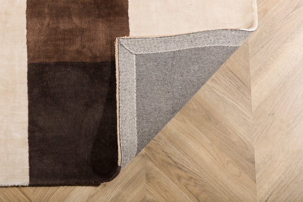 Rektangulär matta ARVID Viskos 230x160cm-Brun