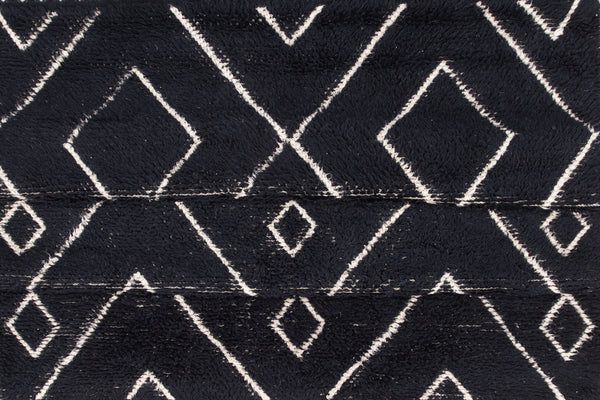 Rectangular rug DAVID Wool 230x160cm-Black