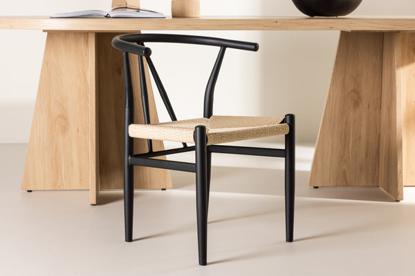 Matstolar ALFONS Rattan Svart