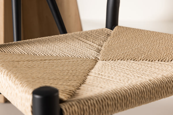 Matstolar ALFONS Rattan Svart
