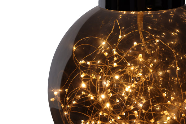 Taklampa LEMANS Glas LED-Rökfärgat glas