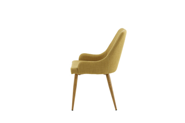 Matstolar PLAZA Polyester 86x50x61cm Gul-2st