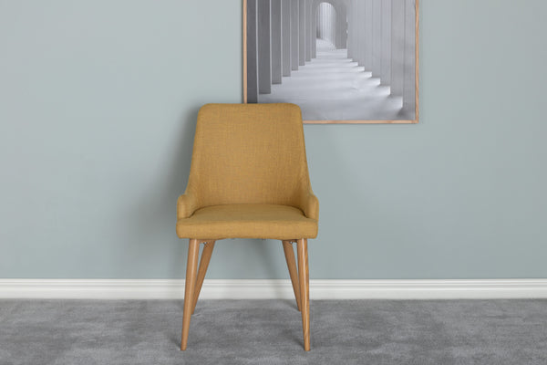 Matstolar PLAZA Polyester 86x50x61cm Gul-2st
