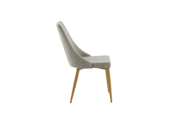 Matstolar LEONE Polyester 91x46.5x63cm Ljusgrå-2st