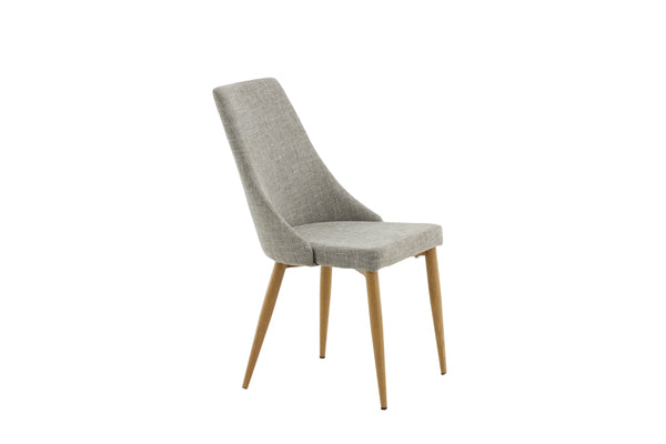 Matstolar LEONE Polyester 91x46.5x63cm Ljusgrå-2st