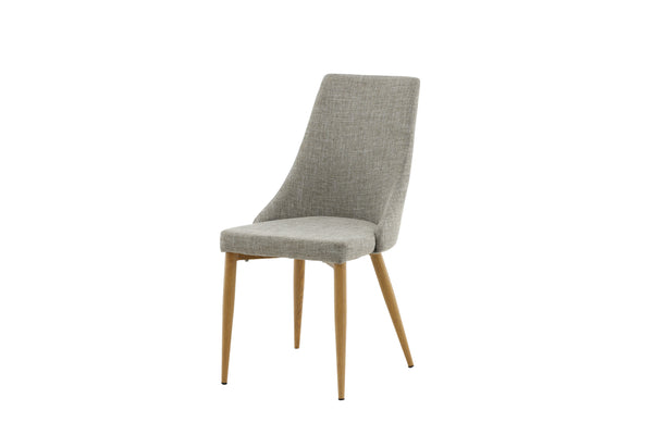 Matstolar LEONE Polyester 91x46.5x63cm Ljusgrå-2st