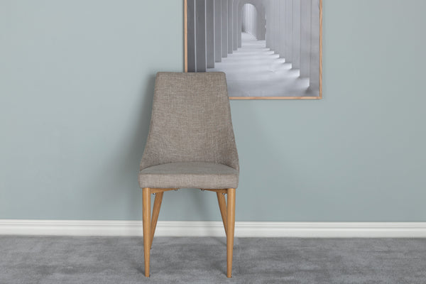 Matstolar LEONE Polyester 91x46.5x63cm Ljusgrå-2st