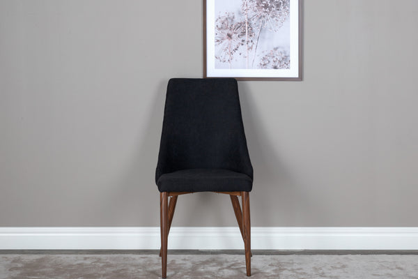 Matstolar LEONE Polyester 91.5x47x50cm Svart-2st