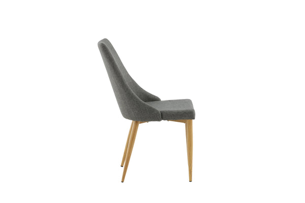 Matstolar LEONE Polyester 91x46.5x63cm Mörkgrå-2st