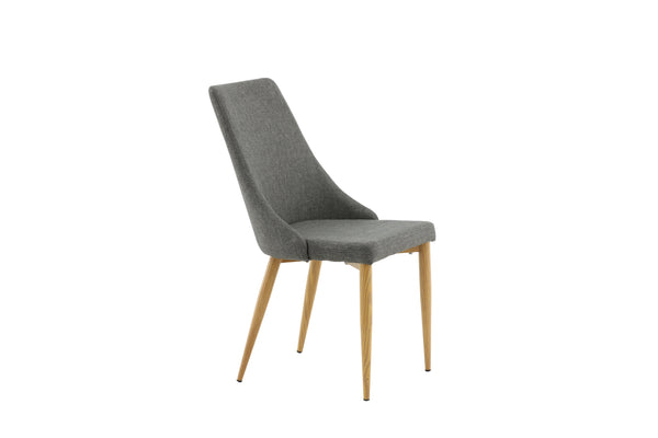 Matstolar LEONE Polyester 91x46.5x63cm Mörkgrå-2st