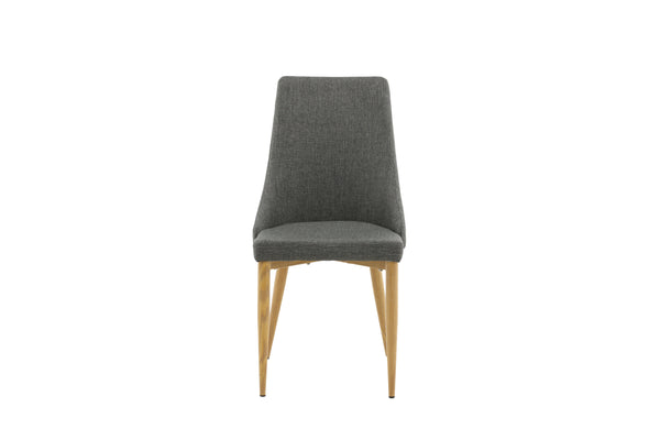 Matstolar LEONE Polyester 91x46.5x63cm Mörkgrå-2st