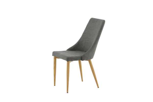 Matstolar LEONE Polyester 91x46.5x63cm Mörkgrå-2st
