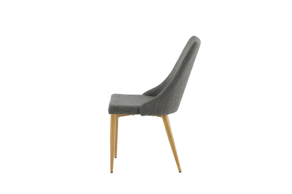 Matstolar LEONE Polyester 91x46.5x63cm Mörkgrå-2st