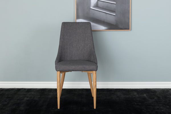 Matstolar LEONE Polyester 91x46.5x63cm Mörkgrå-2st