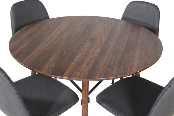 Matbord PLAZA MDF ⌀100 Valnöt