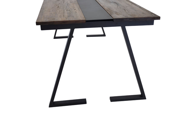 Matbord JAKARTA Teak 90x200 cm-Svart
