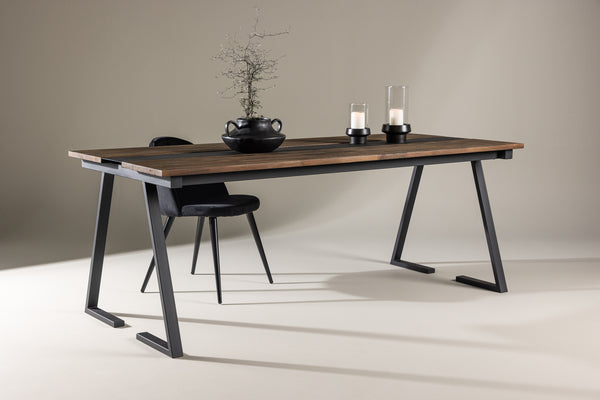 Matbord JAKARTA Teak 90x200 cm-Svart