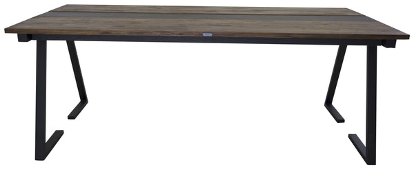 Matbord JAKARTA Teak 90x200 cm-Svart