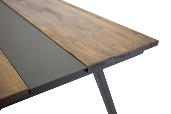 Matbord JAKARTA Teak 90x200 cm-Svart