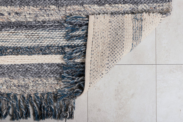 Rectangular rug AGRA Wool 240x170cm-Blue