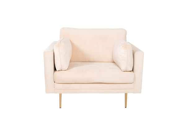 Fåtölj BOOM Sammet 86x84x110cm-Ljusbeige
