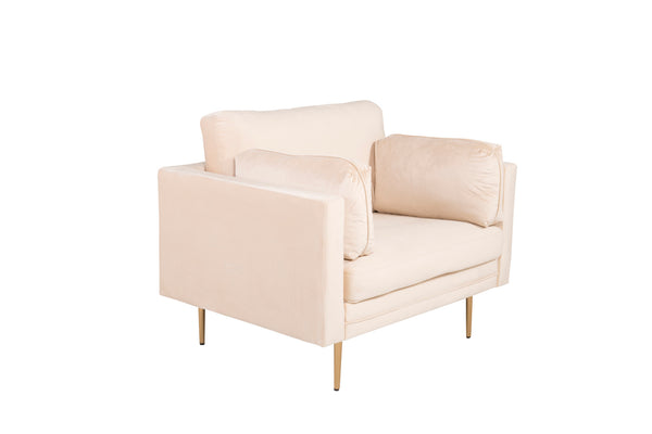 Fåtölj BOOM Sammet 86x84x110cm-Ljusbeige