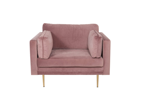Fåtölj BOOM Sammet 86x84x110cm-Rosa