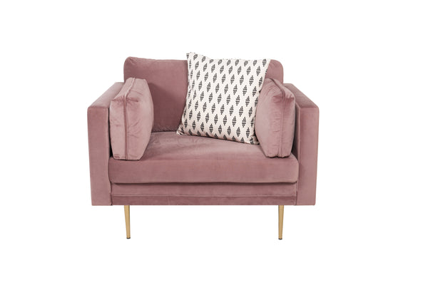Fåtölj BOOM Sammet 86x84x110cm-Rosa