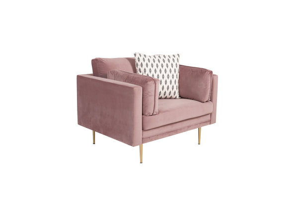Fåtölj BOOM Sammet 86x84x110cm-Rosa